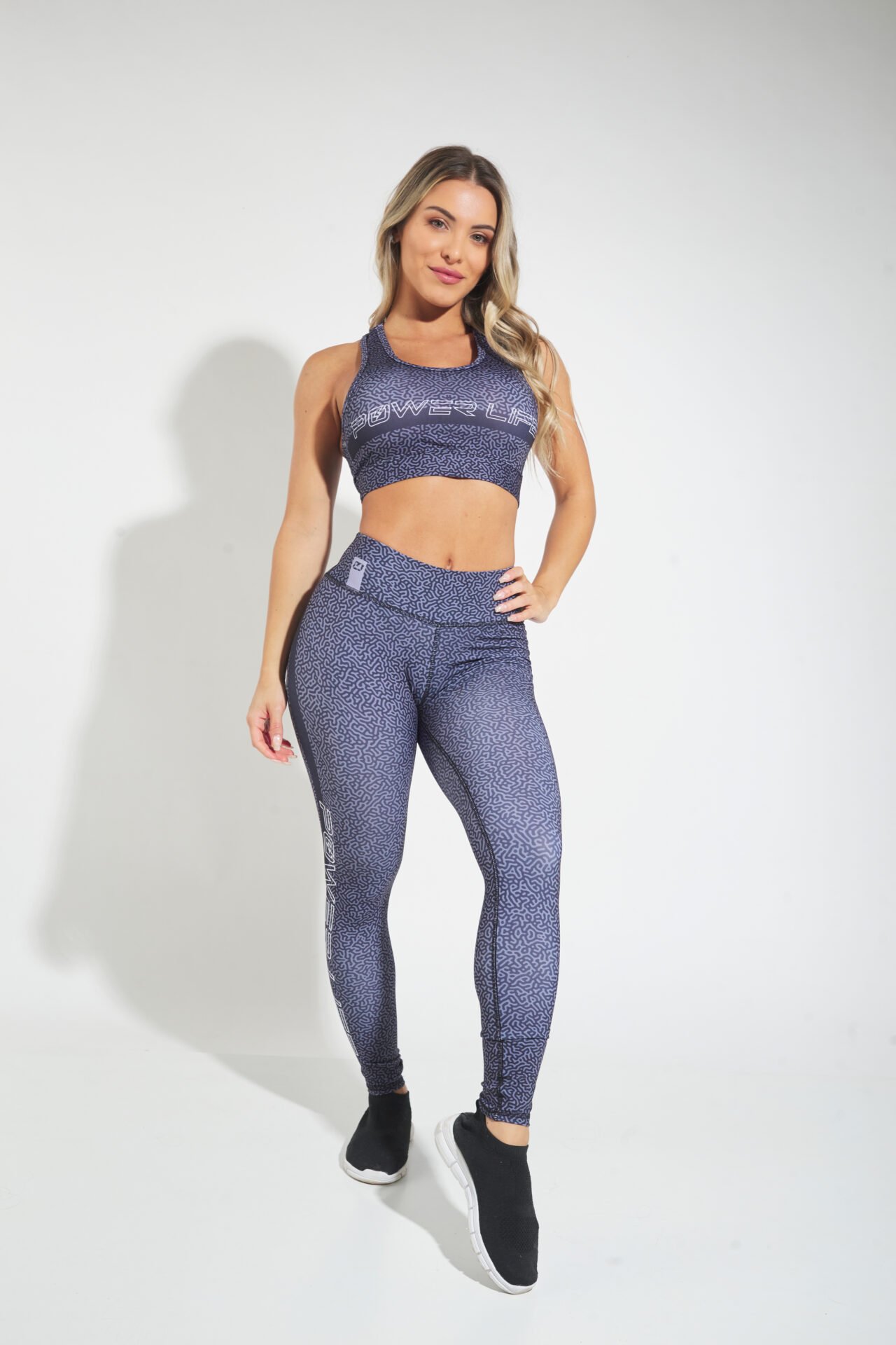 Calça Legging Jacquard Evolution Blue